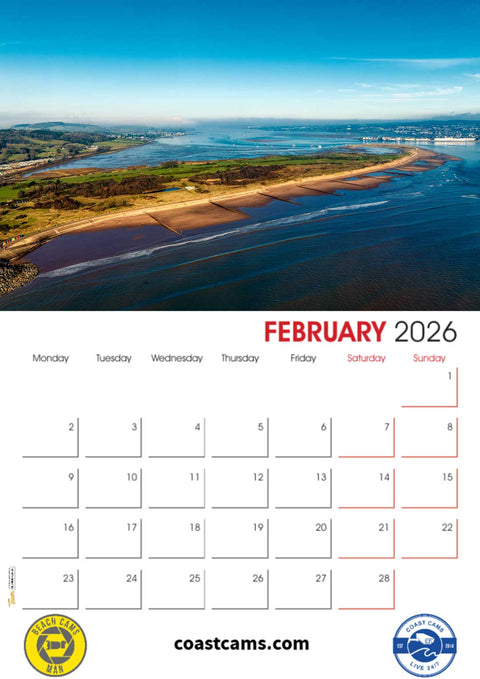 2026 Official Coast Cams Dawlish Warren Calendar