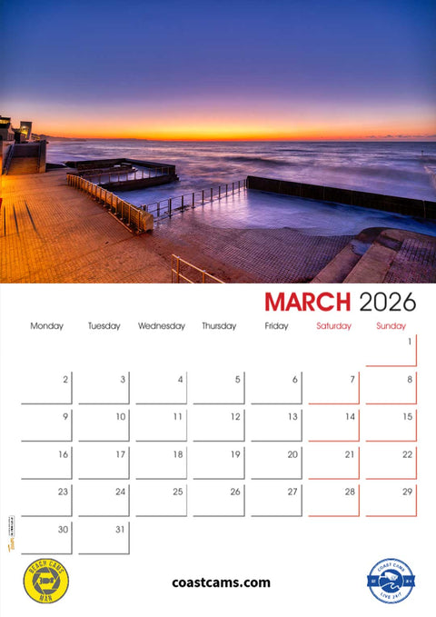 2026 Official Coast Cams Dawlish Calendar