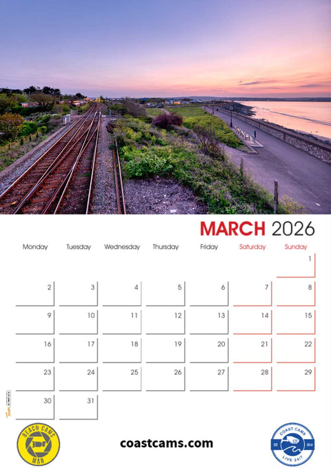 2026 Official Coast Cams Dawlish Warren Calendar