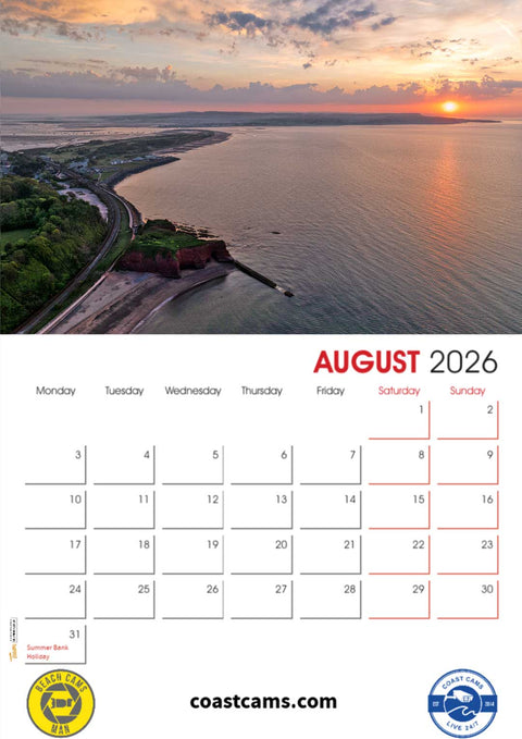 2026 Official Coast Cams Dawlish Warren Calendar