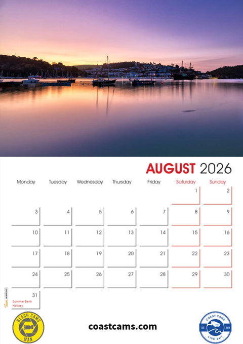 2026 Official Coast Cams Dartmouth and Kingswear Calendar
