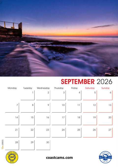 2026 Official Coast Cams Dawlish Calendar