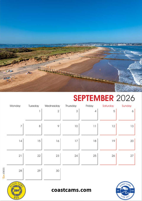 2026 Official Coast Cams Dawlish Warren Calendar