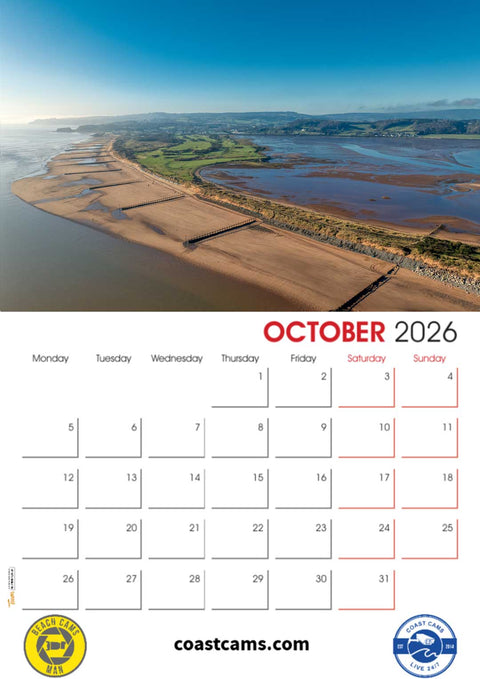 2026 Official Coast Cams Dawlish Warren Calendar
