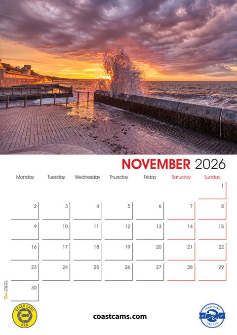 2026 Official Coast Cams Dawlish Calendar