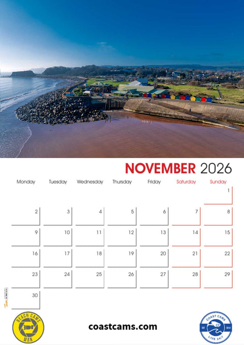 2026 Official Coast Cams Dawlish Warren Calendar