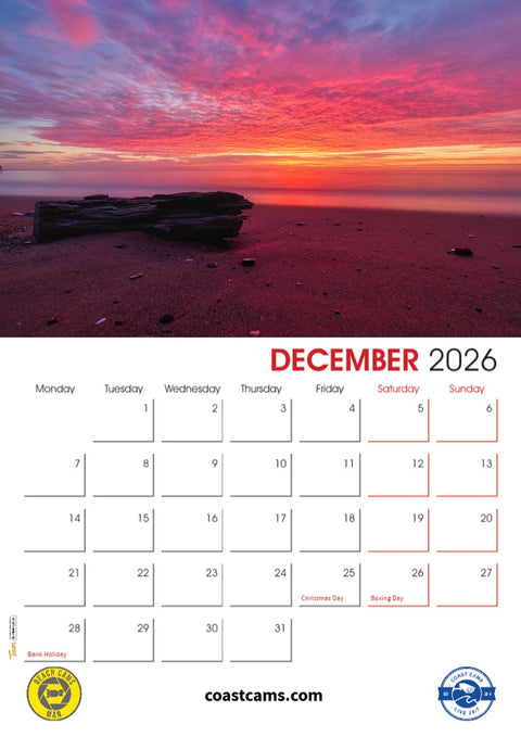 2026 Official Coast Cams Dawlish Calendar