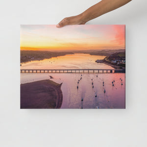 Teign Estuary and Shaldon Bridge at Sunset Canvas