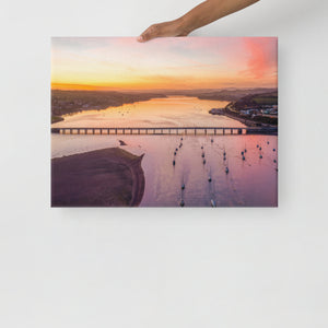 Teign Estuary and Shaldon Bridge at Sunset Canvas