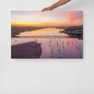 Teign Estuary and Shaldon Bridge at Sunset Canvas