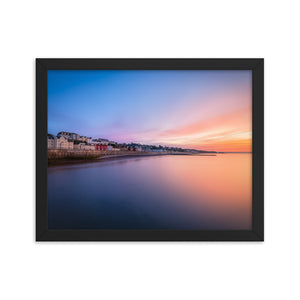 Sunrise in Dawlish Overlooking King's Walk and the new Sea Wall Framed Picture