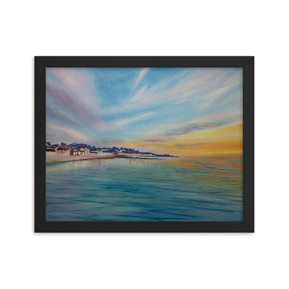 Dawlish Sea Wall at Sunrise Framed Picture by JacqArt