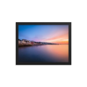 Sunrise in Dawlish Overlooking King's Walk and the new Sea Wall Framed Picture