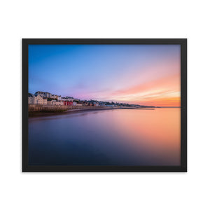 Sunrise in Dawlish Overlooking King's Walk and the new Sea Wall Framed Picture