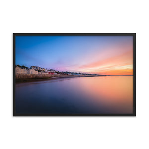 Sunrise in Dawlish Overlooking King's Walk and the new Sea Wall Framed Picture