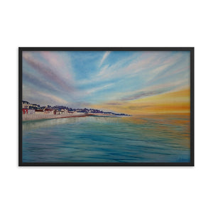 Dawlish Sea Wall at Sunrise Framed Picture by JacqArt