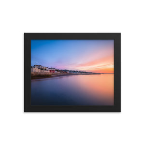 Sunrise in Dawlish Overlooking King's Walk and the new Sea Wall Framed Picture