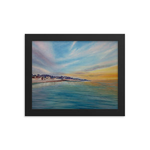 Dawlish Sea Wall at Sunrise Framed Picture by JacqArt