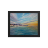 Dawlish Sea Wall at Sunrise Framed Picture by JacqArt