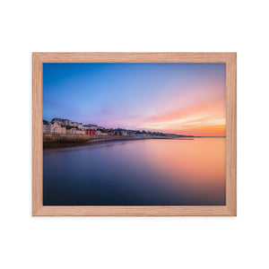 Sunrise in Dawlish Overlooking King's Walk and the new Sea Wall Framed Picture