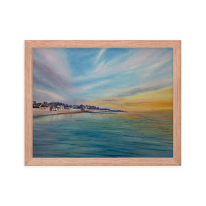 Dawlish Sea Wall at Sunrise Framed Picture by JacqArt