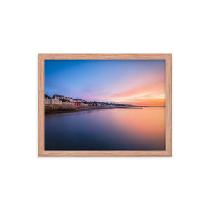 Sunrise in Dawlish Overlooking King's Walk and the new Sea Wall Framed Picture