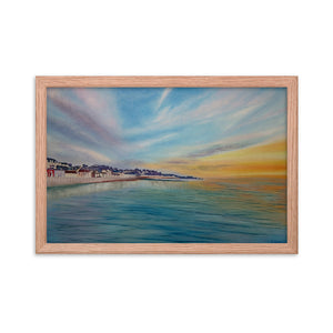 Dawlish Sea Wall at Sunrise Framed Picture by JacqArt