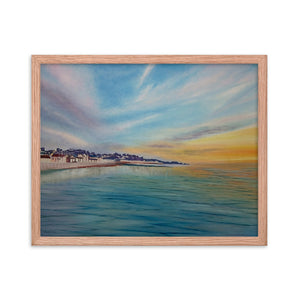 Dawlish Sea Wall at Sunrise Framed Picture by JacqArt