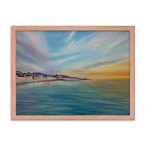 Dawlish Sea Wall at Sunrise Framed Picture by JacqArt