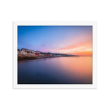 Sunrise in Dawlish Overlooking King's Walk and the new Sea Wall Framed Picture