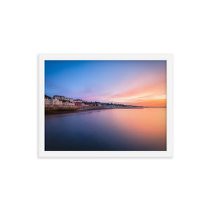 Sunrise in Dawlish Overlooking King's Walk and the new Sea Wall Framed Picture