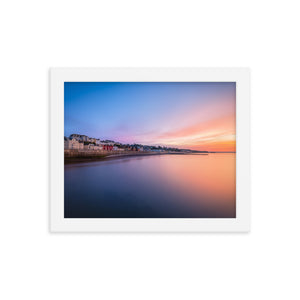 Sunrise in Dawlish Overlooking King's Walk and the new Sea Wall Framed Picture