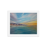 Dawlish Sea Wall at Sunrise Framed Picture by JacqArt