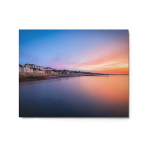 Sunrise Overlooking Dawlish and the New Sea Wall - Metal Print