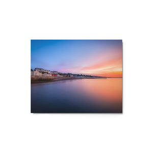 Sunrise Overlooking Dawlish and the New Sea Wall - Metal Print