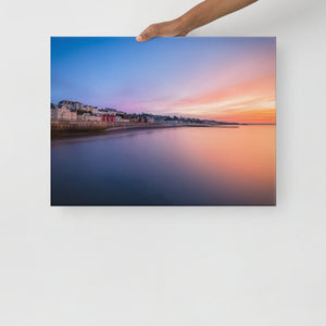 Sunrise in Dawlish Overlooking King's Walk and the new sea wall - Canvas