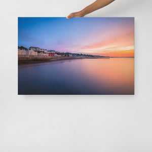 Sunrise in Dawlish Overlooking King's Walk and the new sea wall - Canvas